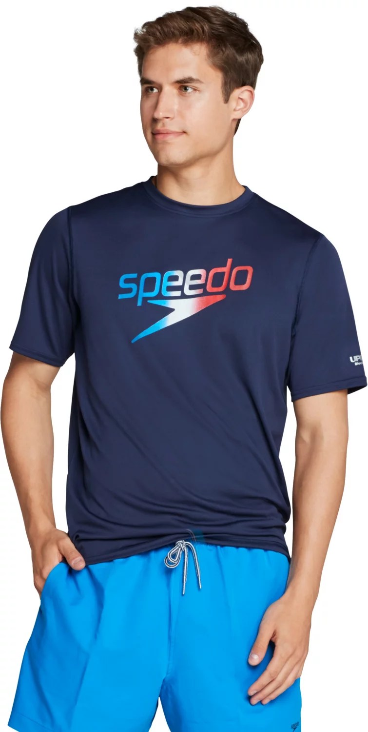 Speedo Men's Graphic Swim Shirt Academy