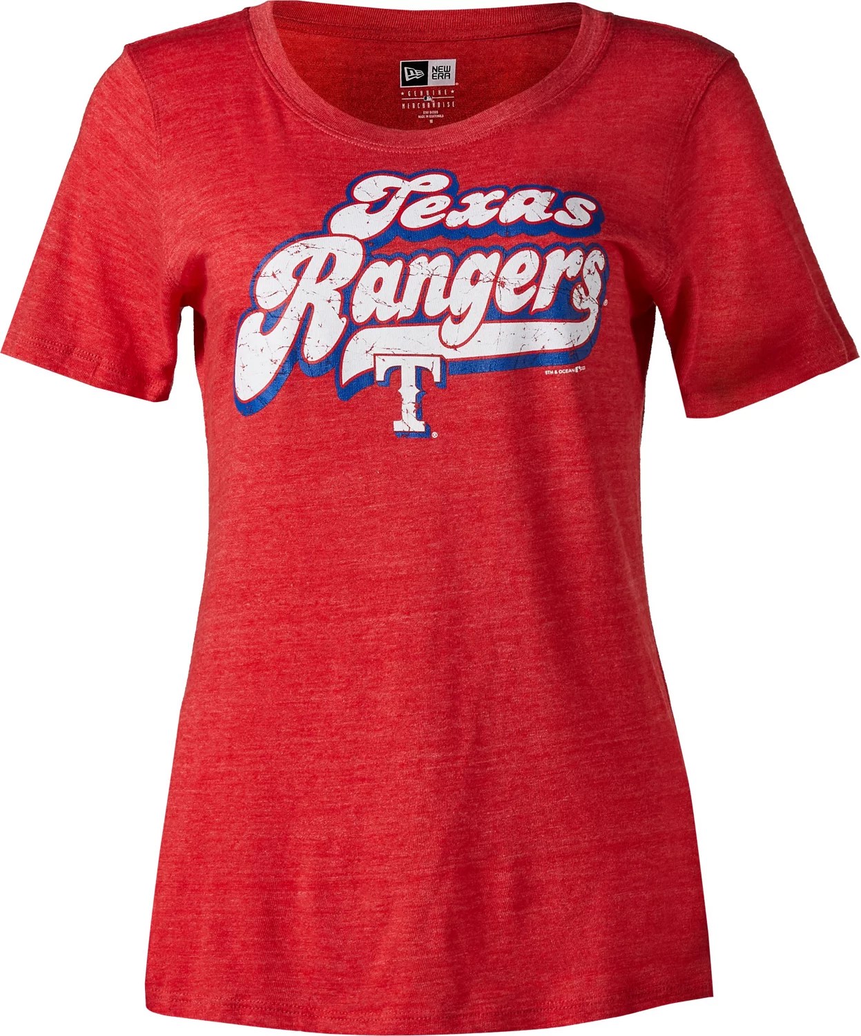 New Era Women's Texas Rangers Triblend Jersey Tshirt Academy