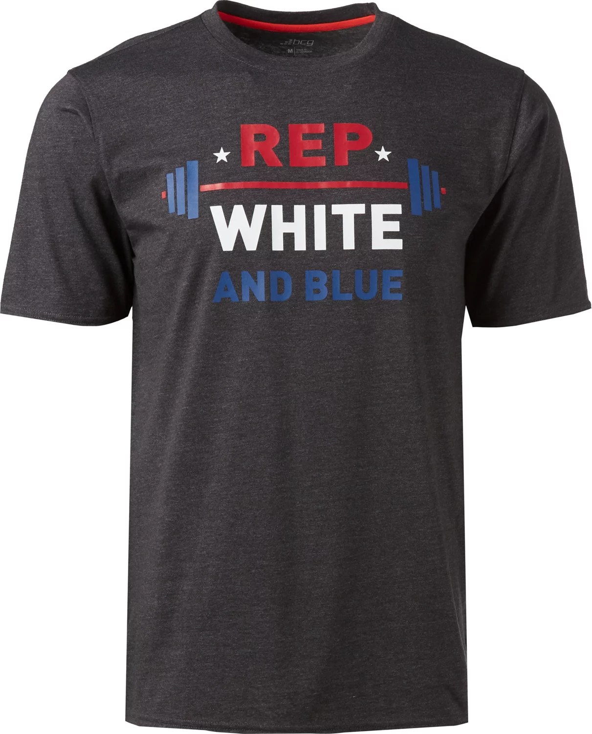 BCG Men's Rep White Blue Graphic Tshirt Academy
