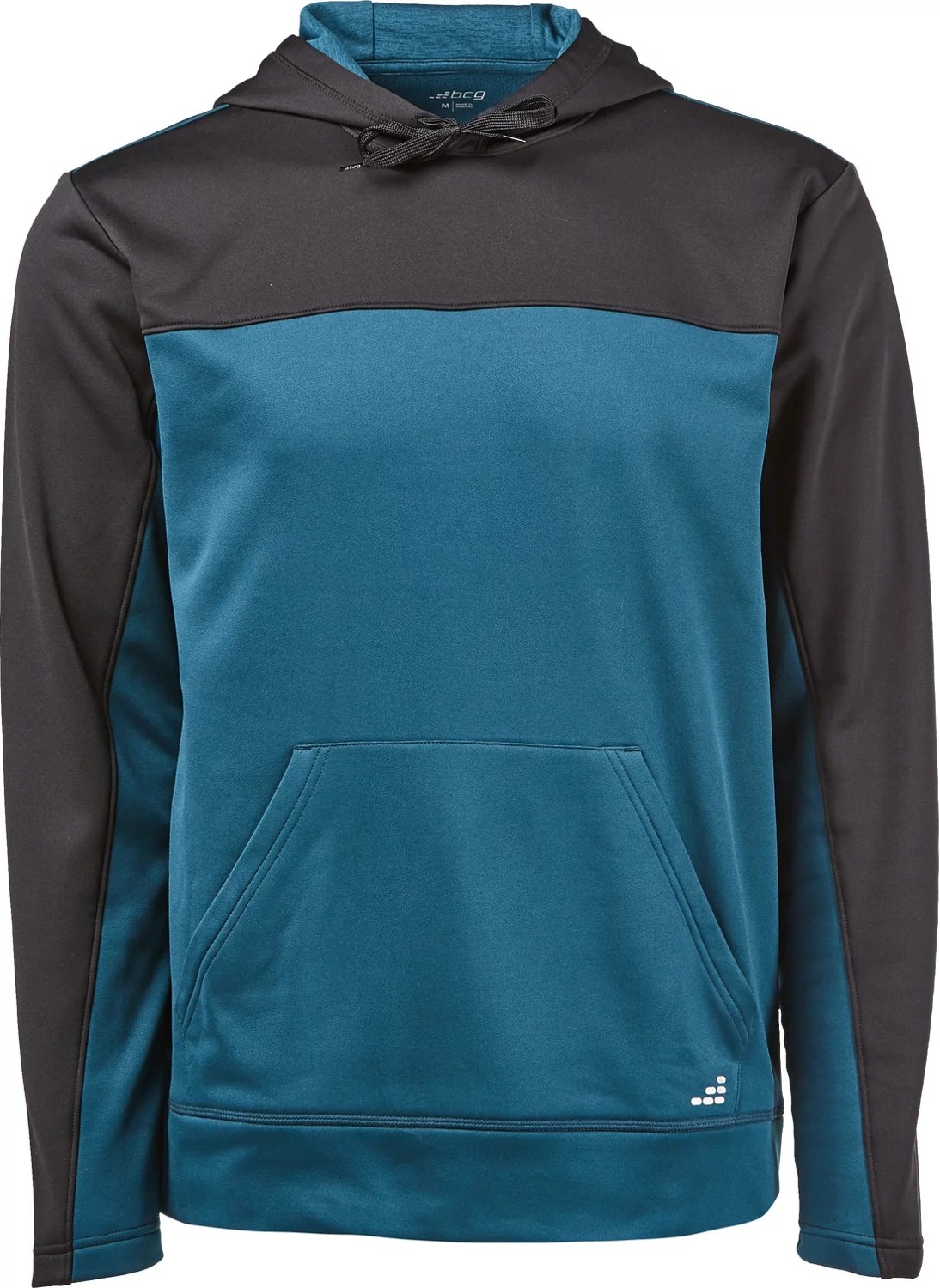 BCG Men's Colorblock Performance Fleece Pullover Hoodie Academy