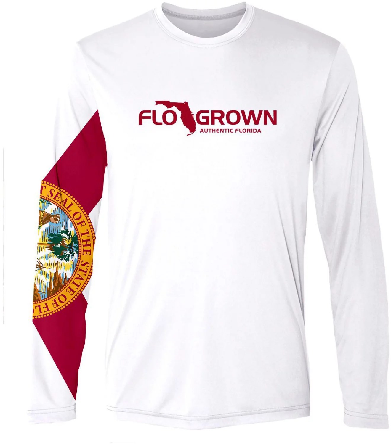 FLOGROWN Men's Florida Flag Performance Long Sleeve Tshirt Academy
