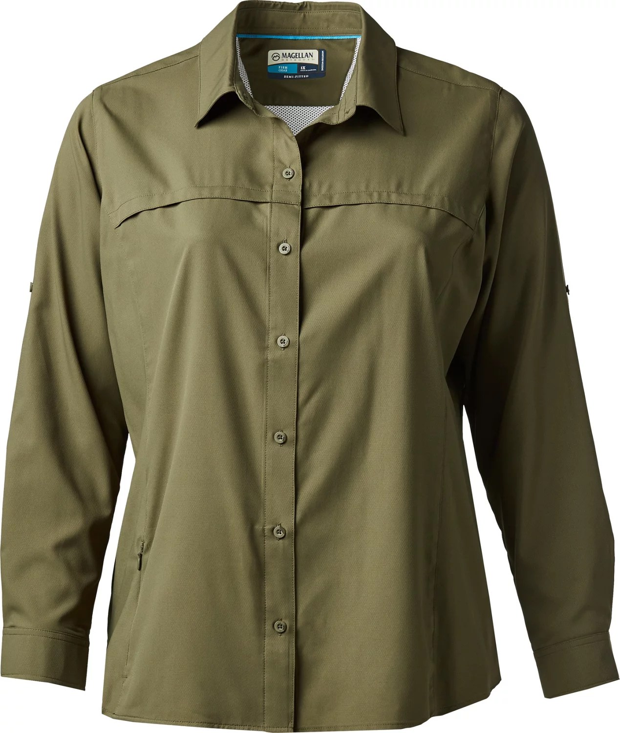 Magellan Outdoors Women's Overcast Long Sleeve Plus Size Fishing Shirt