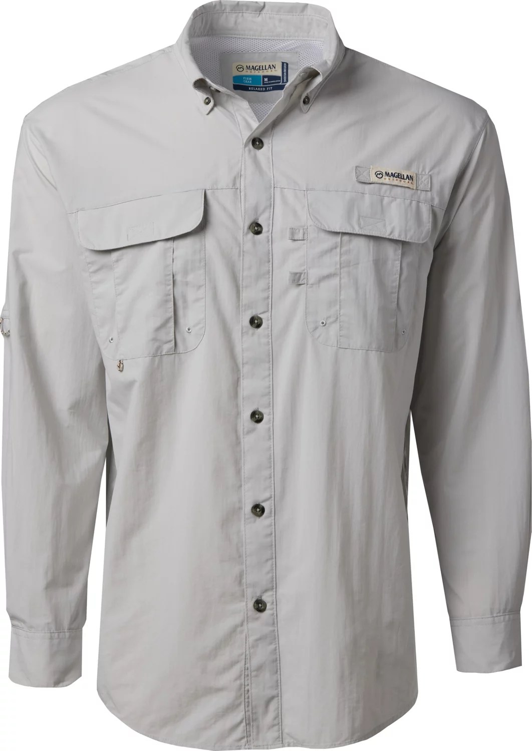 Magellan Outdoors Men's Laguna Madre Solid Long Sleeve Fishing Shirt