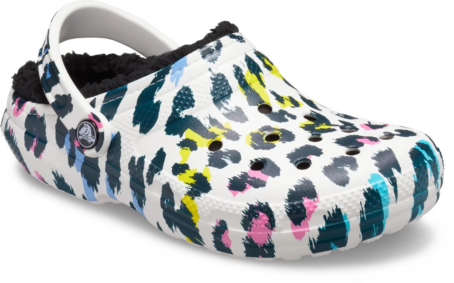 Crocs Adults' Classic Lined Leopard Print Clogs Academy
