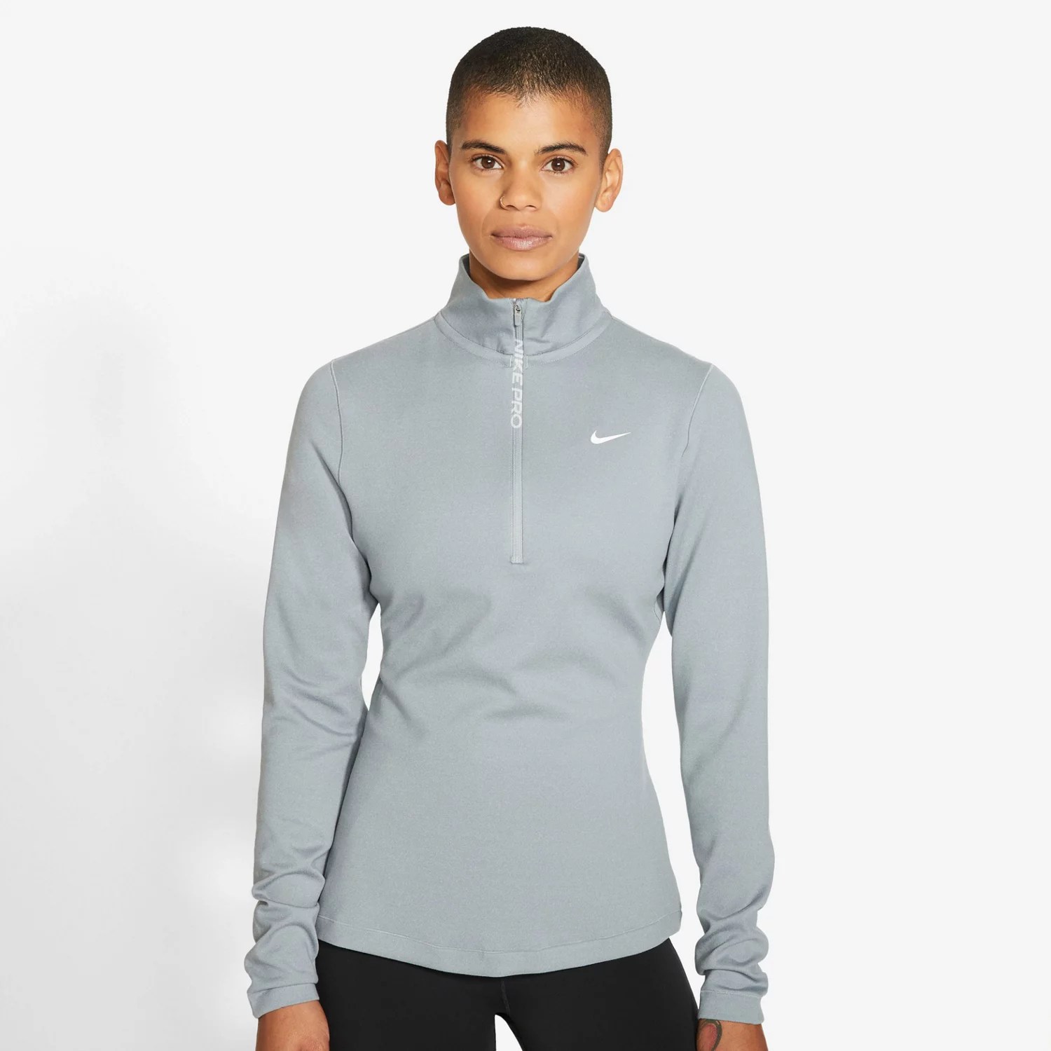 Nike Women's Nike Pro Therma 1/2 Zip Long Sleeve Performance Top Academy