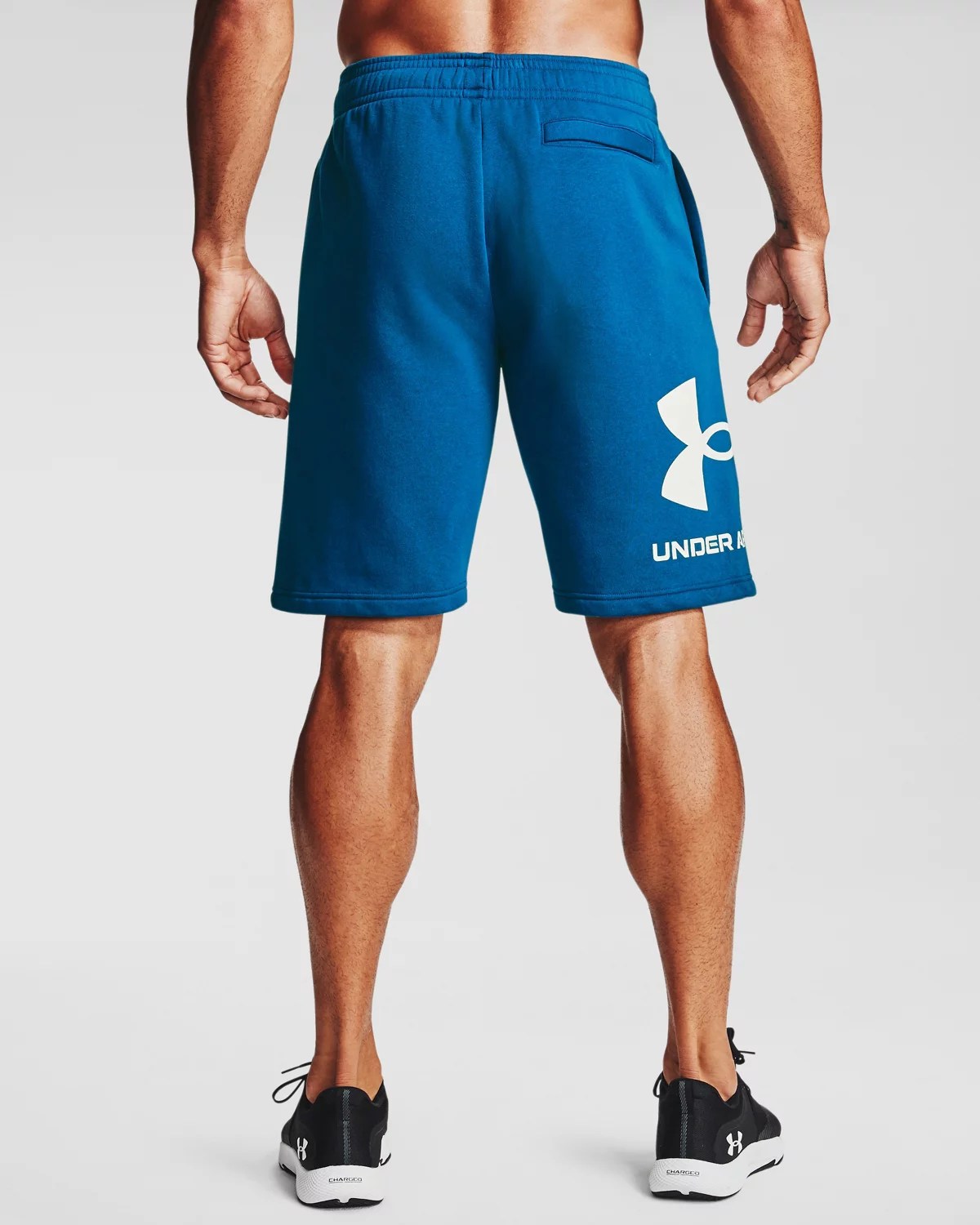 Under Armour Men's Rival Fleece Large Logo Shorts 10 in Academy