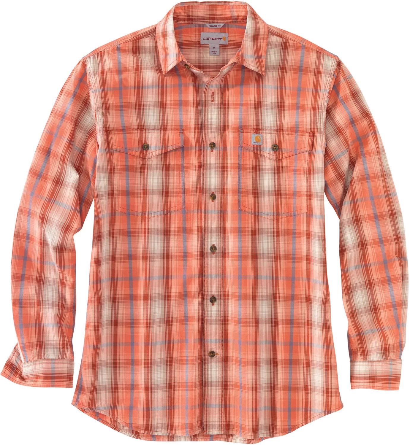 Carhartt Men's LongSleeve ButtonDown Plaid Shirt Academy