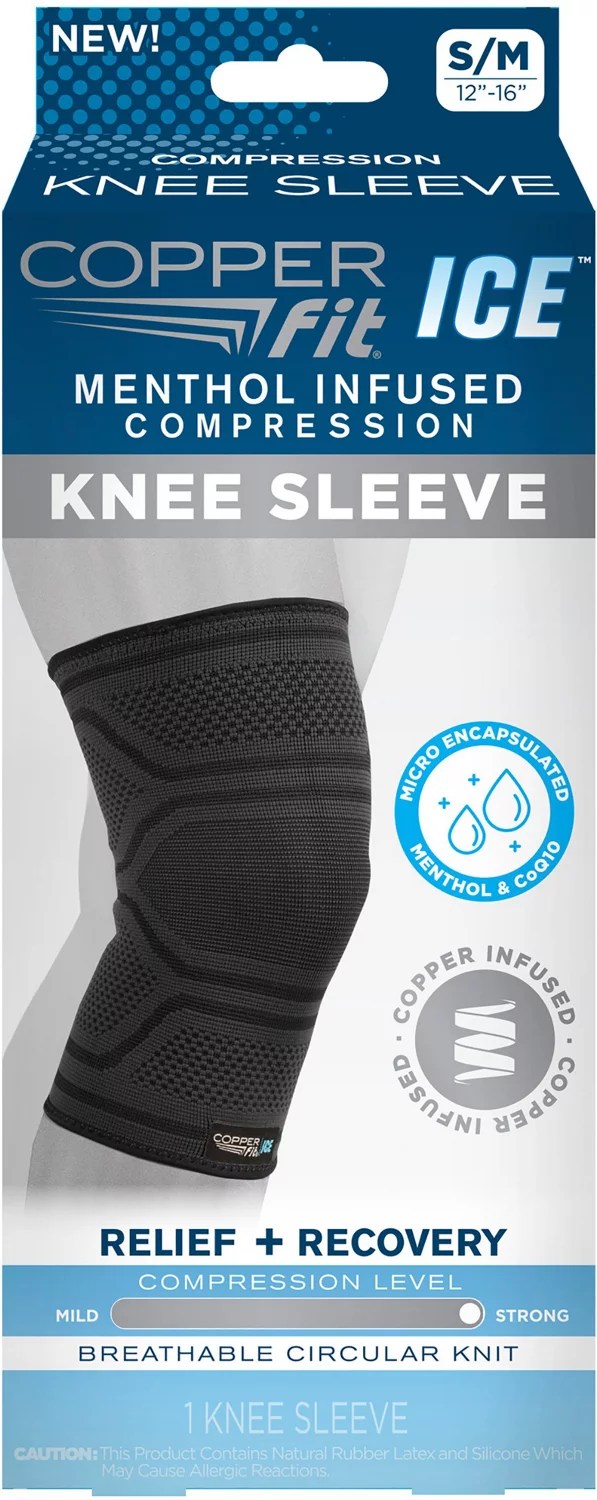 Copper Fit Small/Medium Ice Knee Sleeve Academy