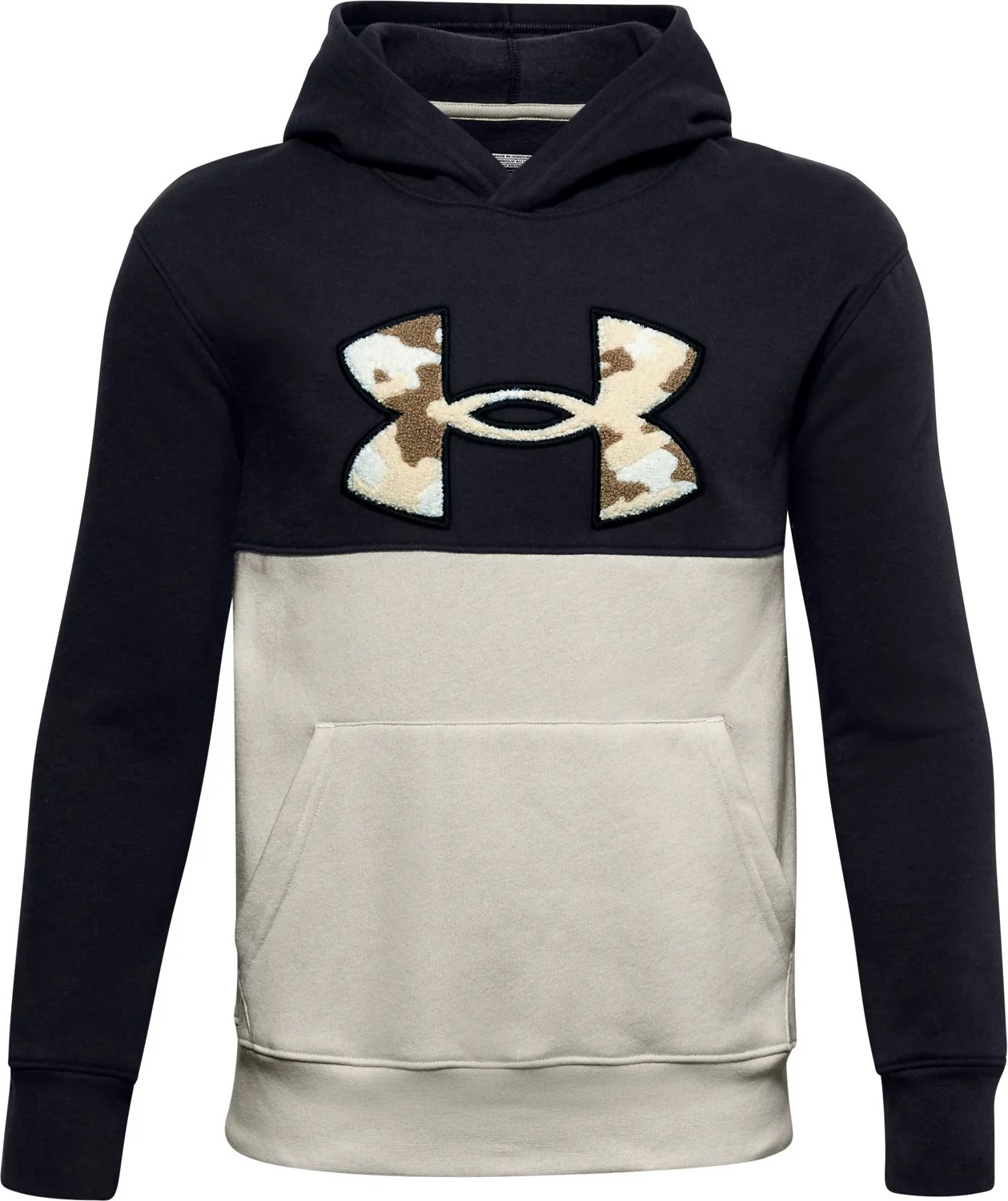 Under Armour Boys' Rival Fleece Printed Hoodie Academy