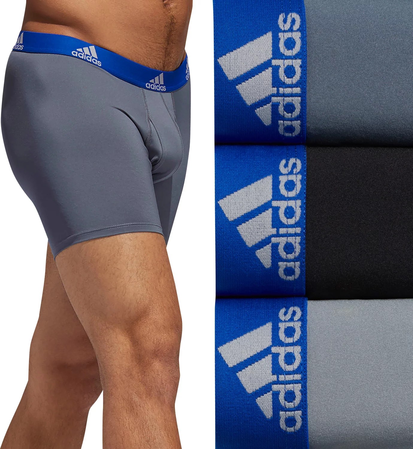 Adidas Men's Performance Boxer Briefs 3Pack Academy