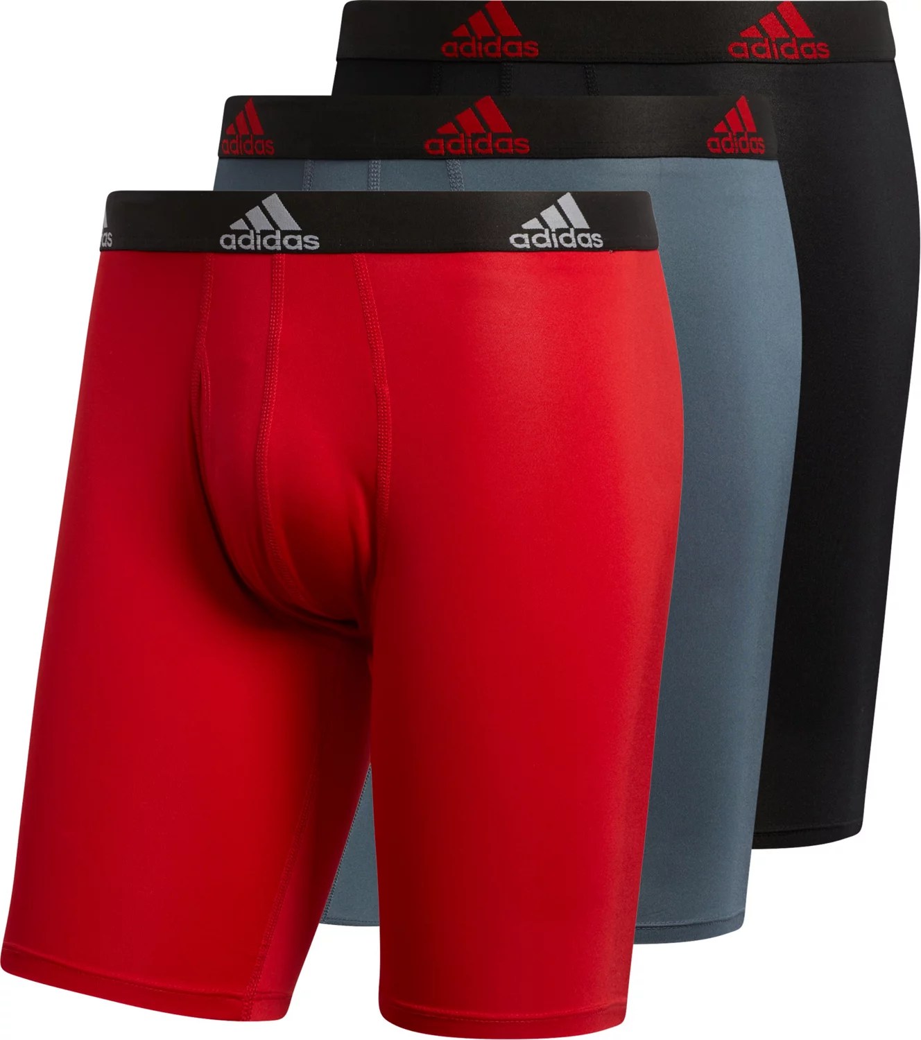 Adidas Men's Performance Long Boxer Briefs 3Pack Academy