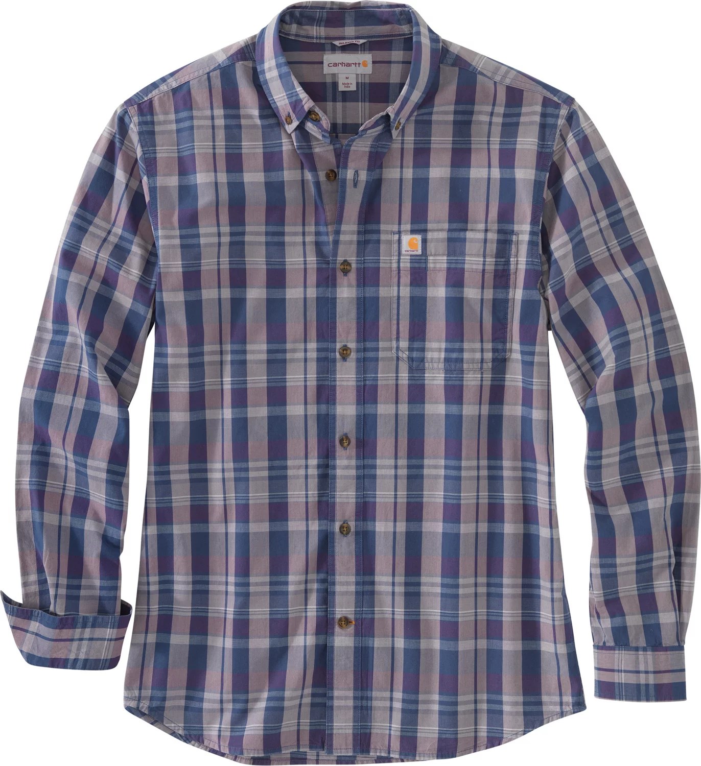 Carhartt Men's Plaid Long Sleeve Shirt Academy