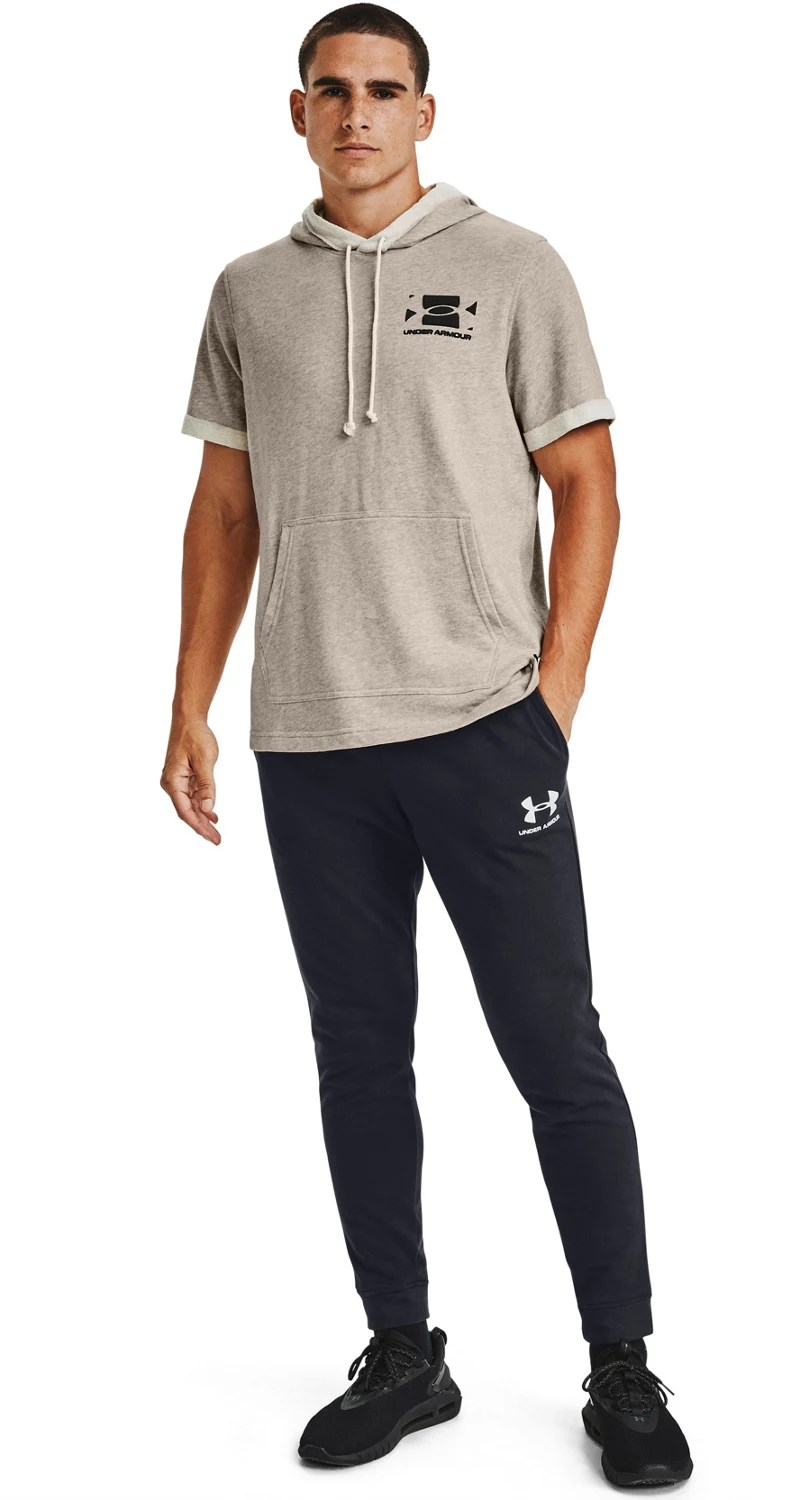 Under Armour Men's Terry Short Sleeve Hoodie Academy