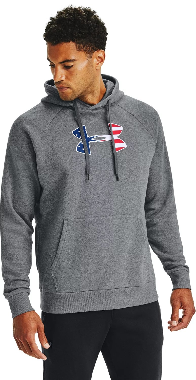 Under Armour Men's Freedom Rival Big Logo Flag Hoodie Academy