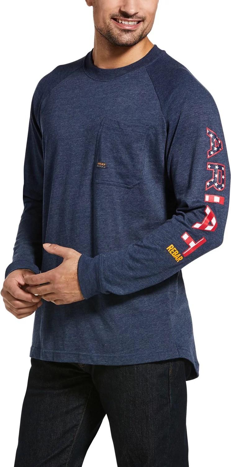 Ariat Men's Rebar™ CottonStrong™ Long Sleeve Tshirt Academy