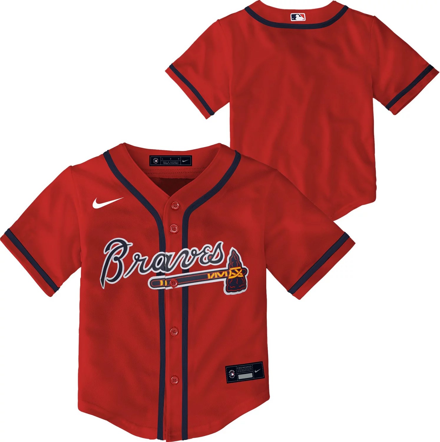 Nike Toddlers' Atlanta Braves Team Replica Finished Jersey Academy