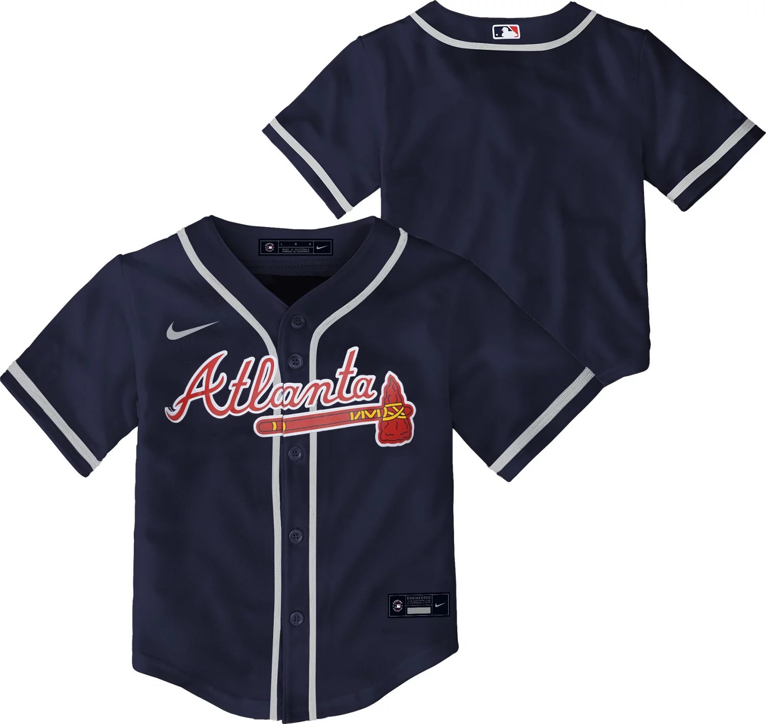 Nike Toddlers' Atlanta Braves Team Replica Finished Jersey Academy