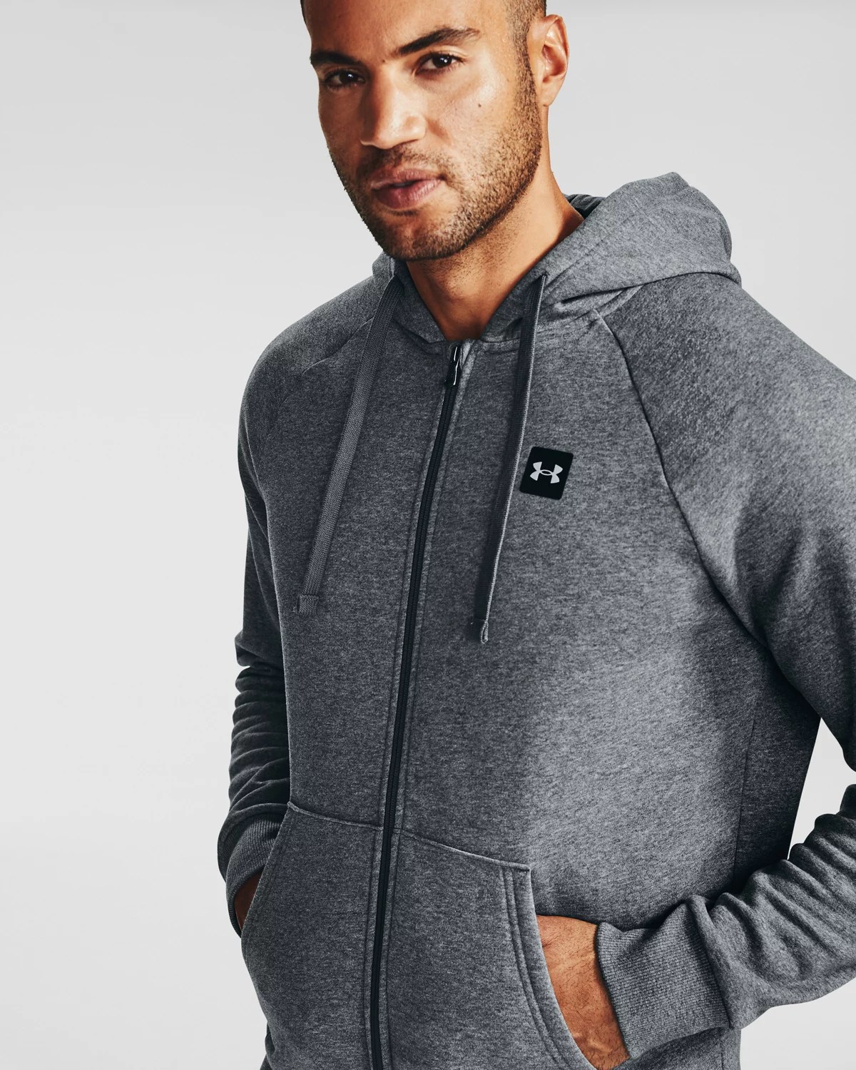 Under Armour Men's Rival Fleece Full Zip Hoodie Academy