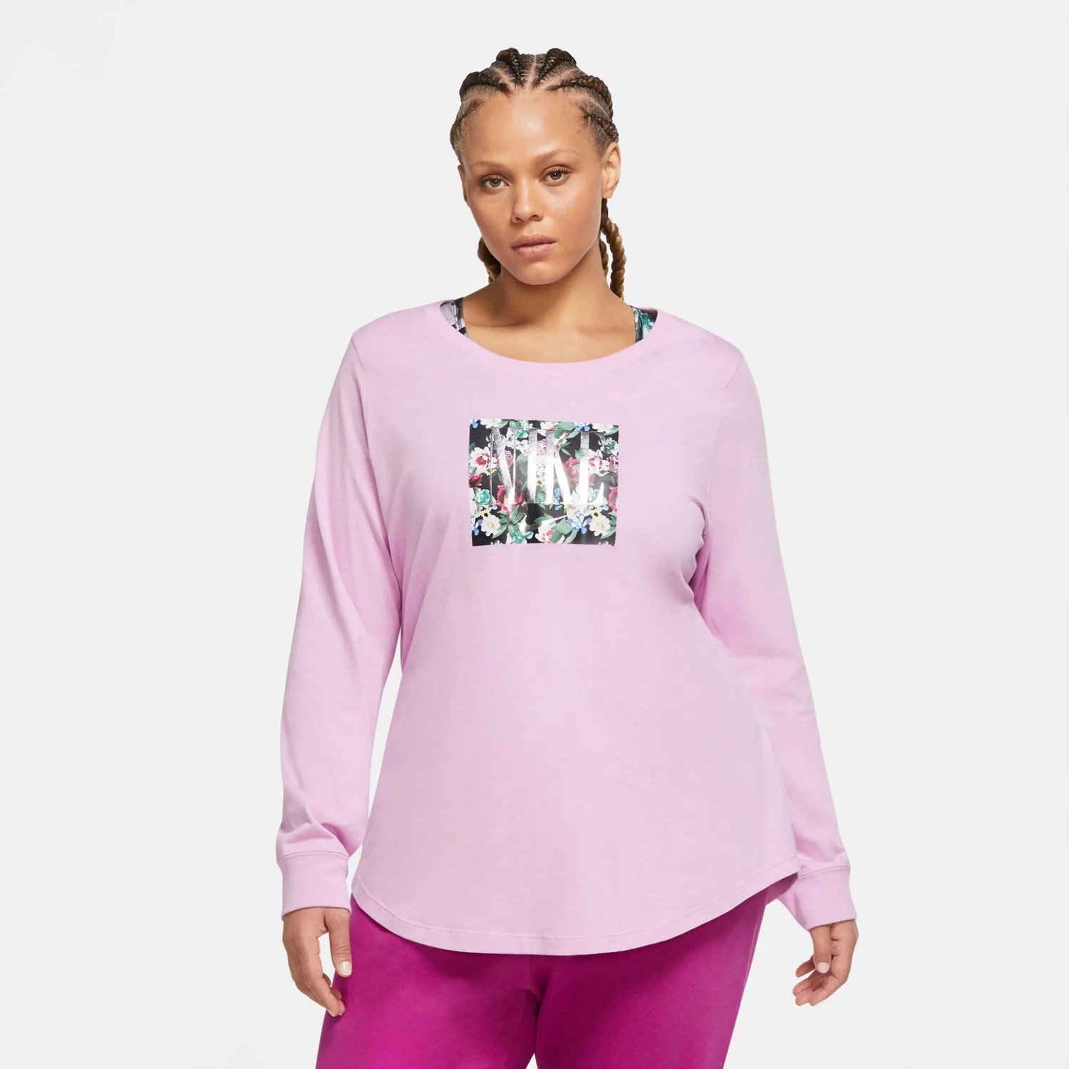Nike Women's Femme Plus Size Long Sleeve Tshirt Academy
