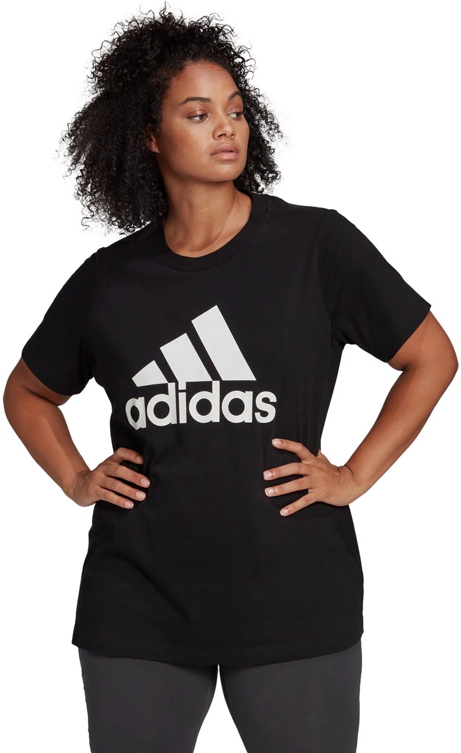 Adidas Women's Plus Size Badge of Sport Short Sleeve Tshirt Academy