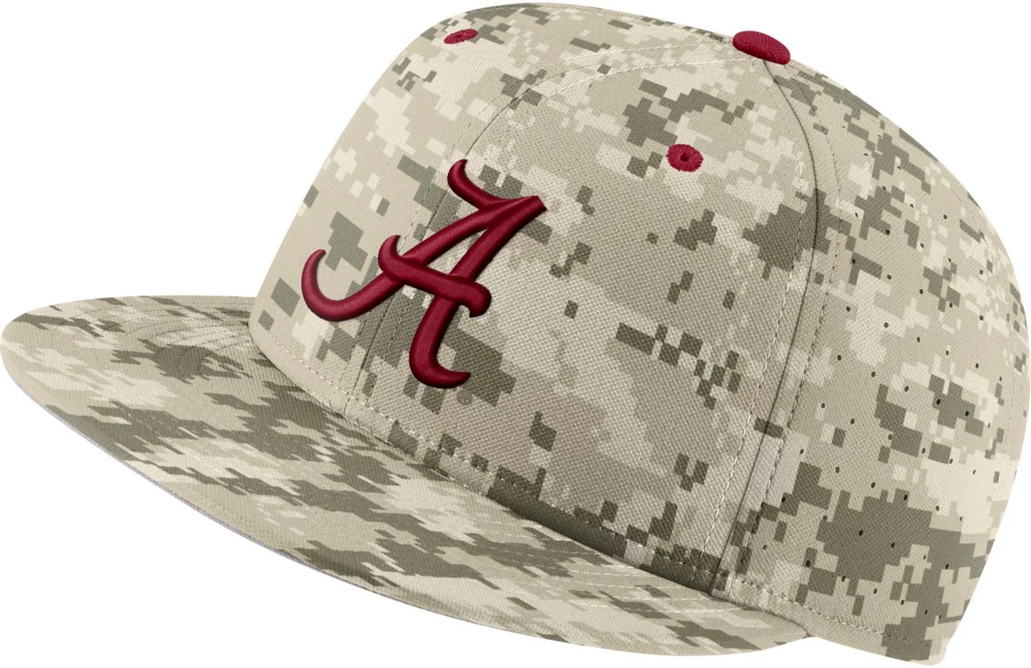 Nike Men’s University of Alabama AeroBill True Baseball Camo Cap Academy