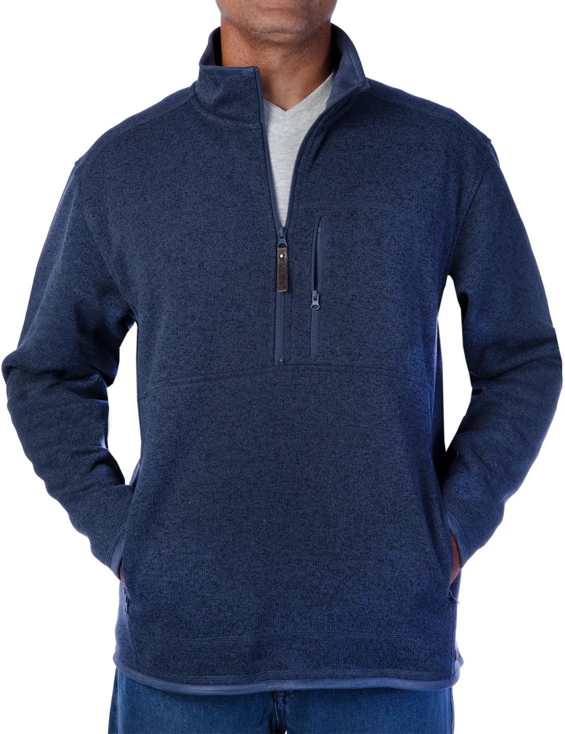 Smith's Workwear Men's 1/4 Zip Sweater Fleece Jacket Academy