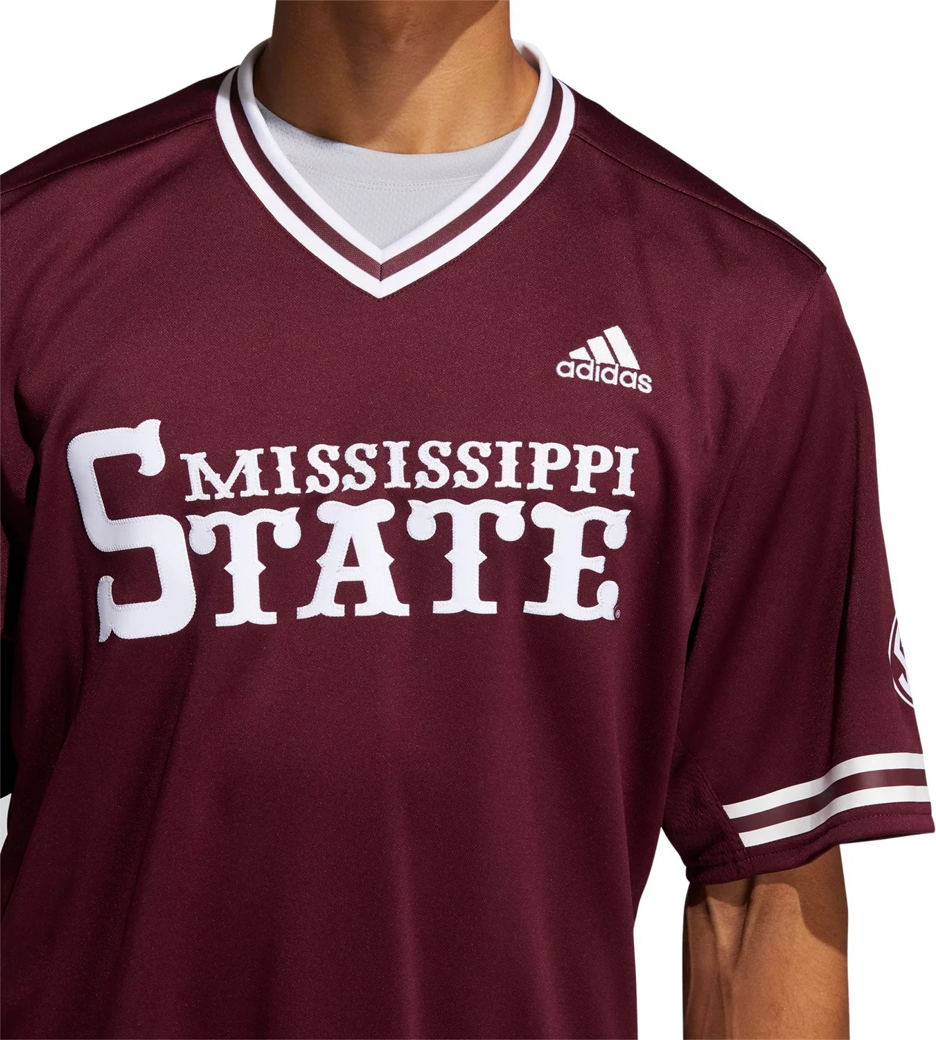 adidas Men's Mississippi State University Replica Baseball Jersey Academy