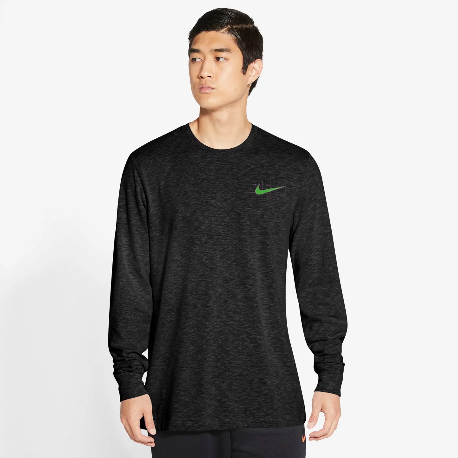 Nike Men's DriFIT Slub Seasonal Graphic Long Sleeve Tshirt Academy
