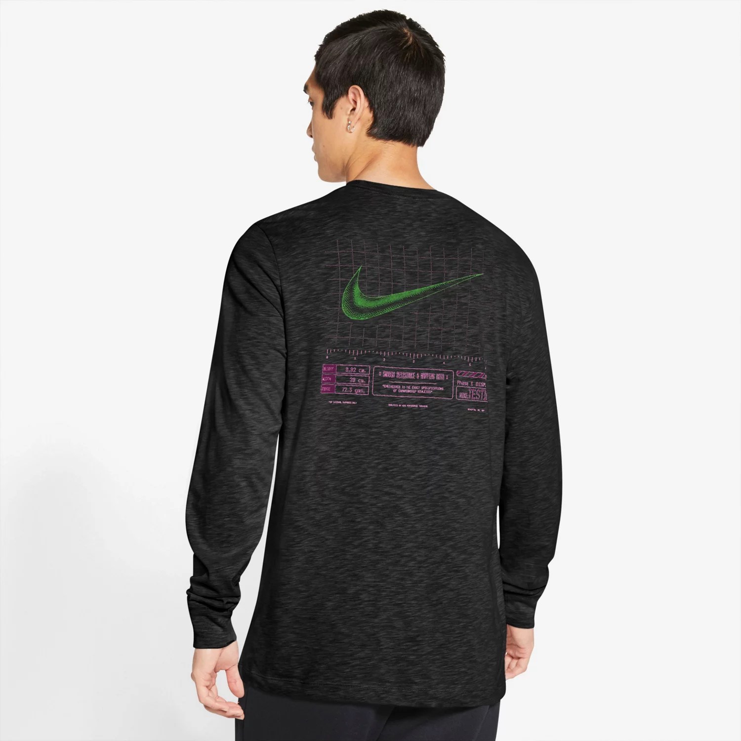 Nike Men's DriFIT Slub Seasonal Graphic Long Sleeve Tshirt Academy