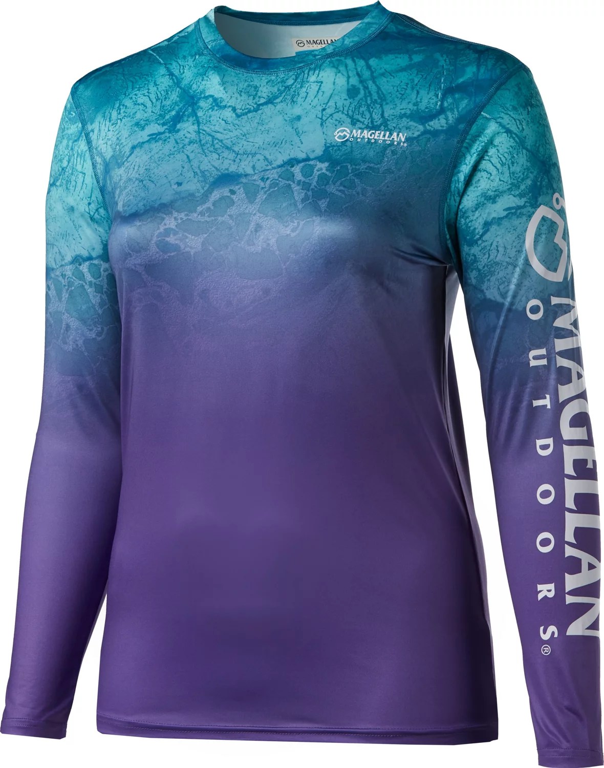 Magellan Outdoors Women's Realtree Fish WAV3 Ombre Fishing Shirt Academy