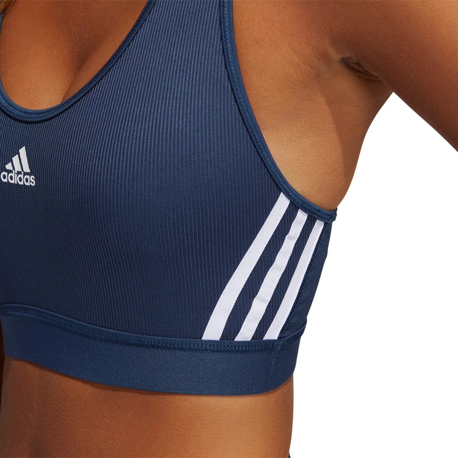 adidas Women's Believe This 3Stripes Rib Medium Support Sports Bra
