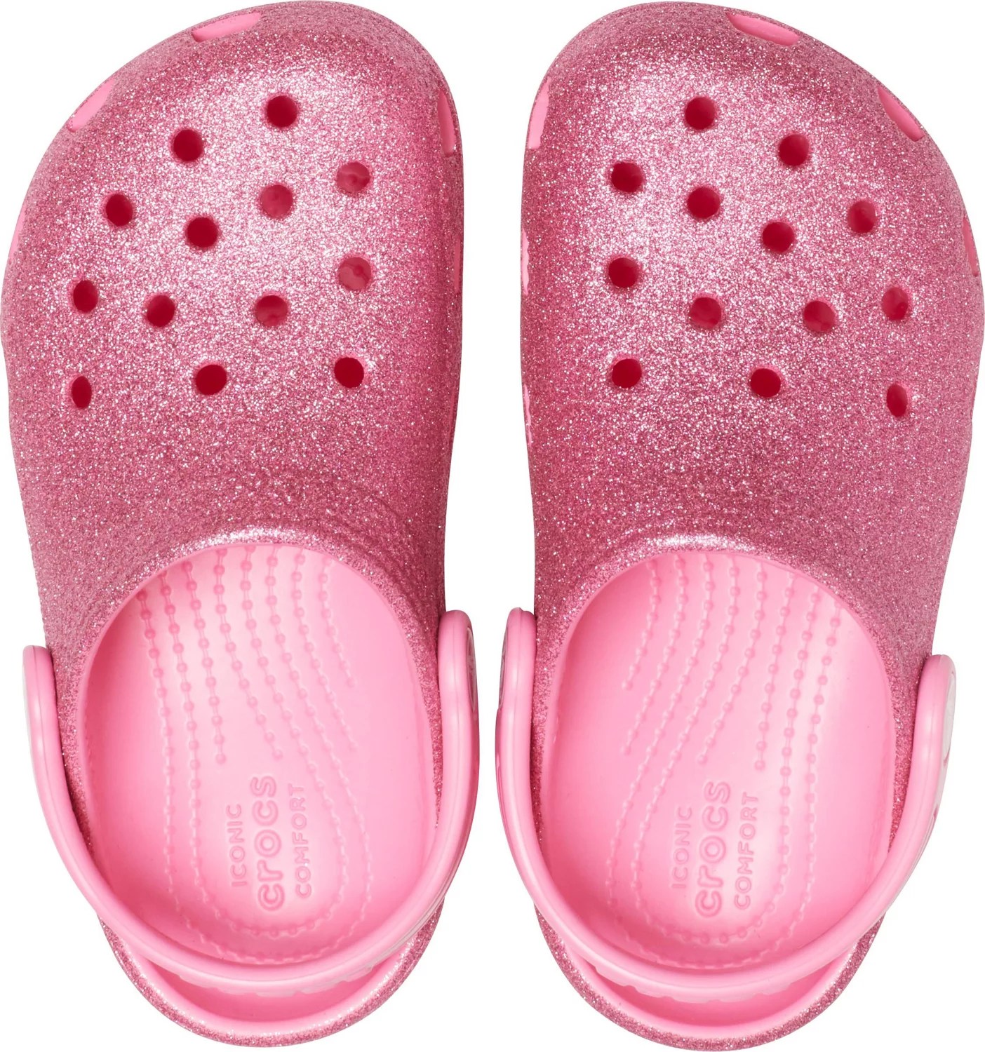 Crocs Girls' Classic Glitter Clogs Academy