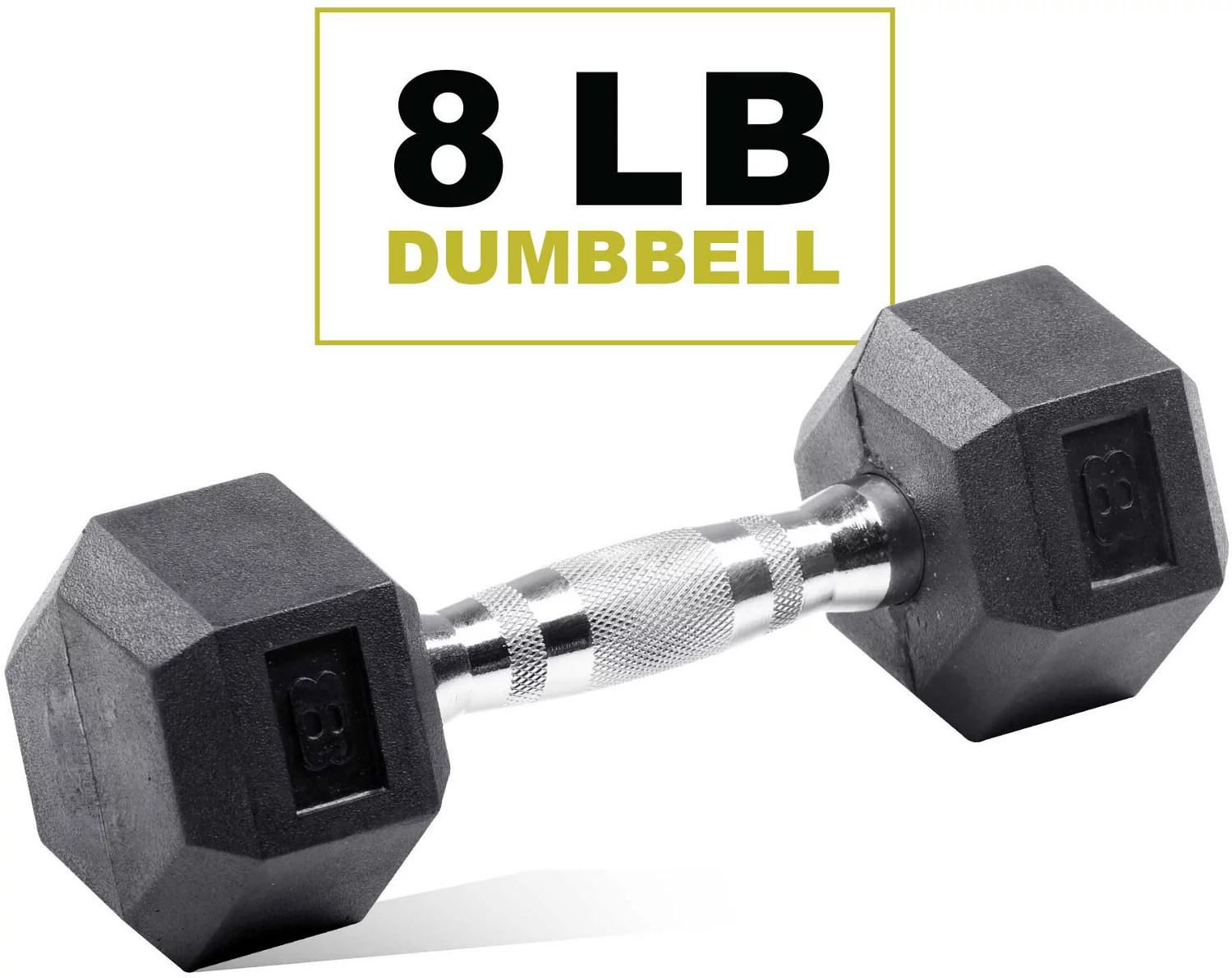 PRCTZ Rubber Encased Hex Dumbbell Academy