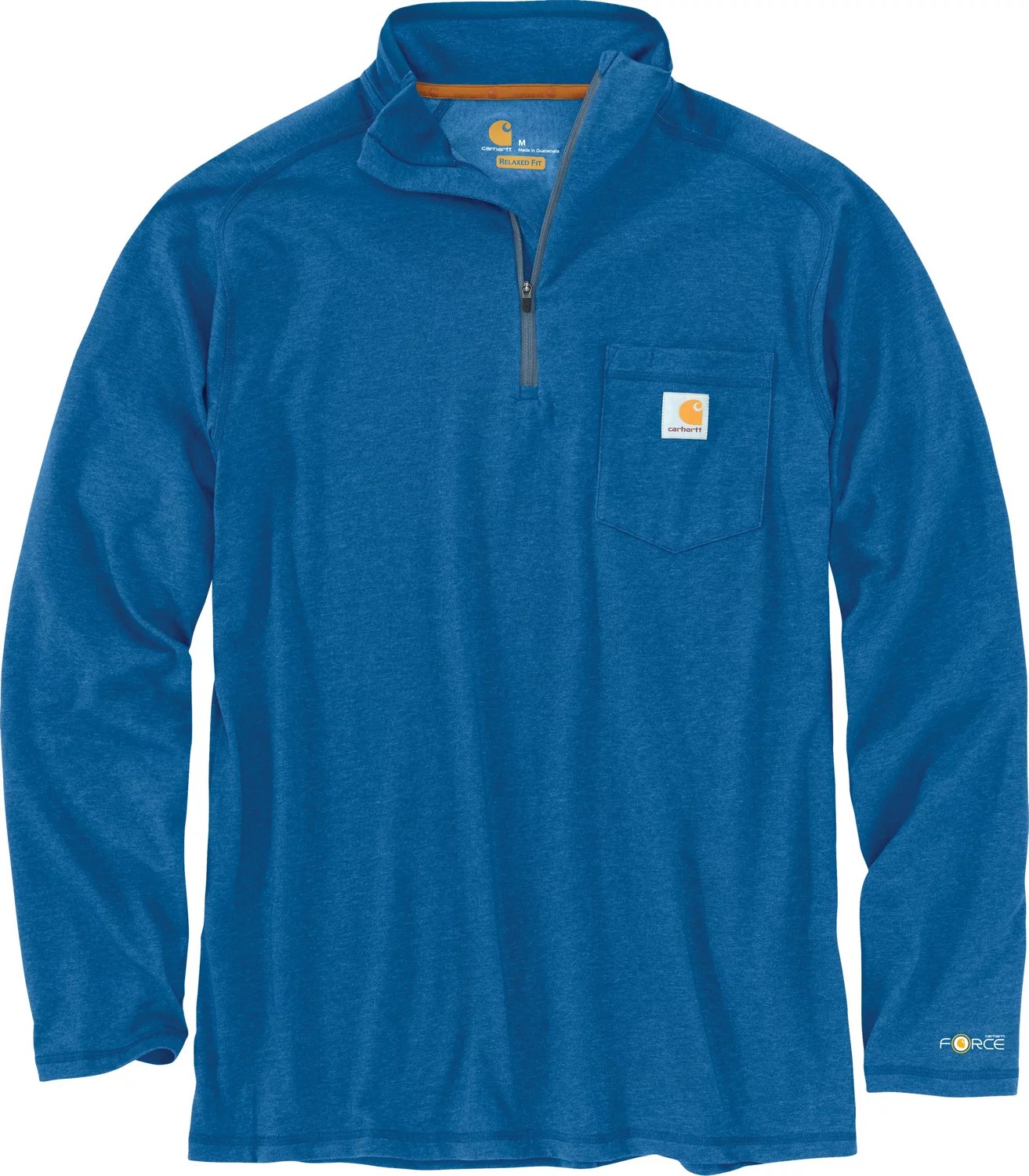 Carhartt Men's Force Relaxed Fit 1/4Zip Pocket Long Sleeve Tshirt Academy