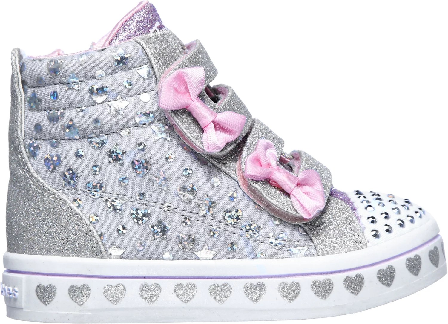 SKECHERS Toddler Girls' Twinkle Toes TwiLites Heather & Shine Shoes
