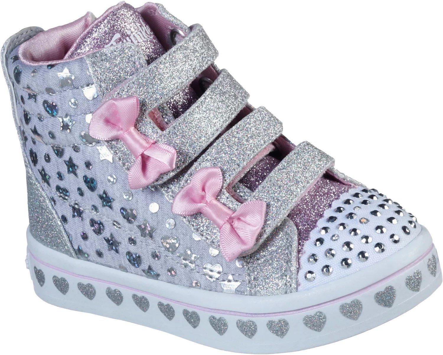 SKECHERS Toddler Girls' Twinkle Toes TwiLites Heather & Shine Shoes