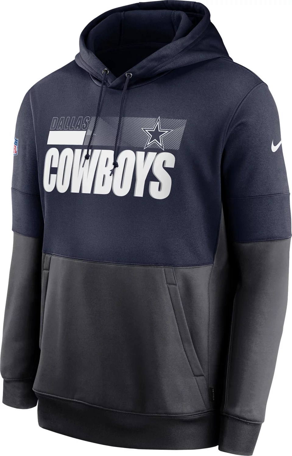 Nike Men's Dallas Cowboys Team Name Lockup Therma Pullover Hoodie Academy