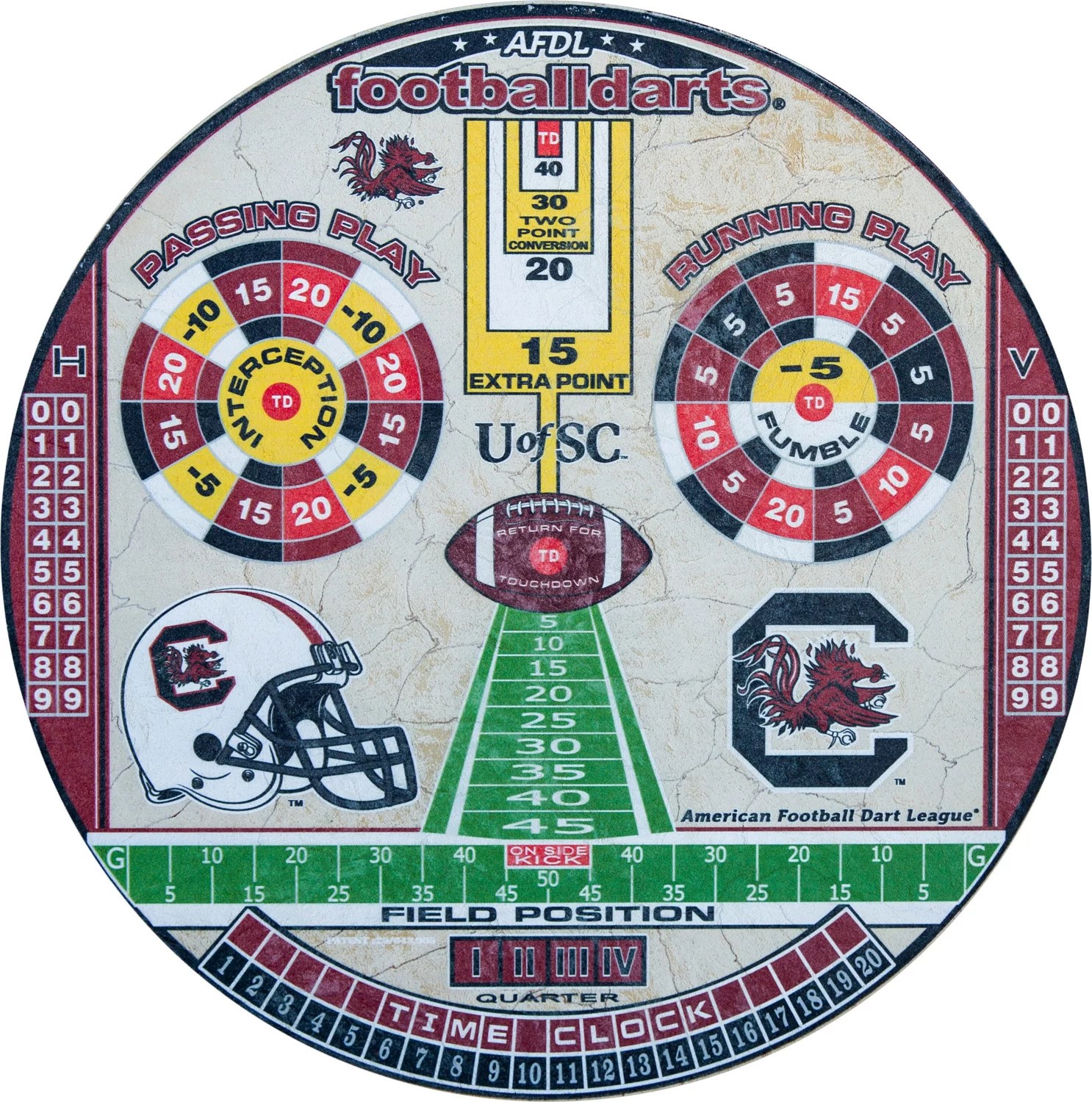 Football Darts University of South Carolina Official Dartboard Academy