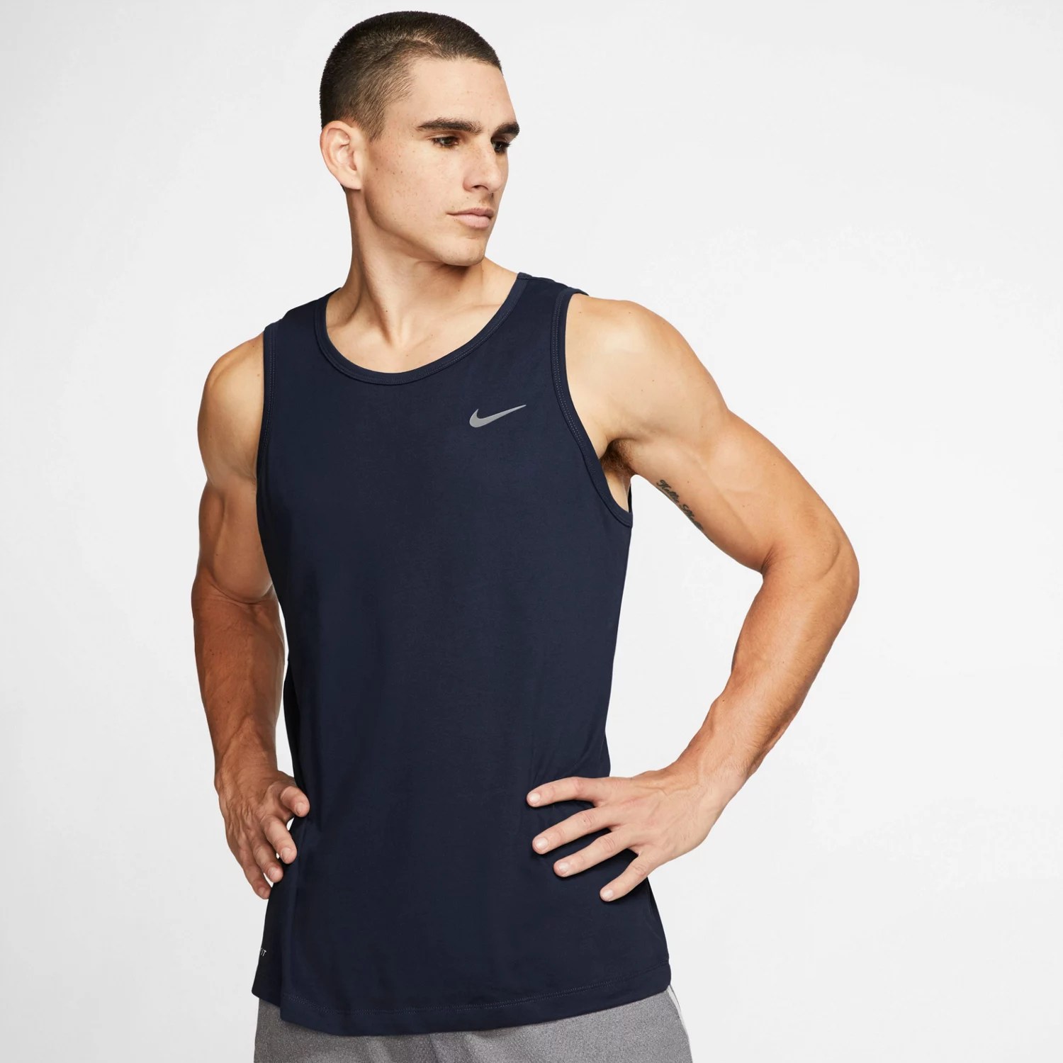 Nike Men's DriFIT DFC Solid Training Tank Top Academy