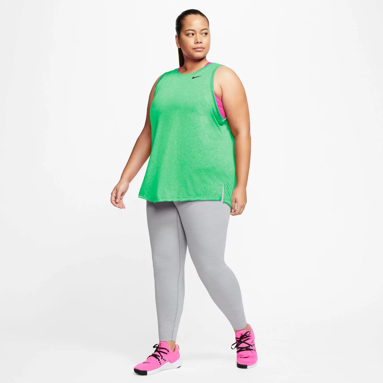 Nike Women's Plus Size DriFIT Essential Swoosh Training Tank Top Academy