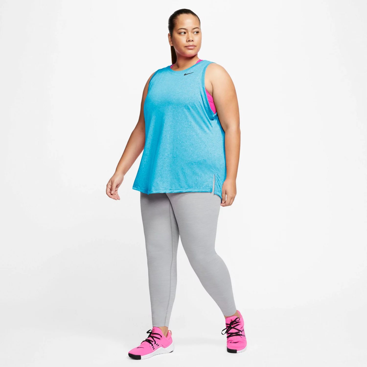 Nike Women's Plus Size DriFIT Essential Swoosh Training Tank Top Academy