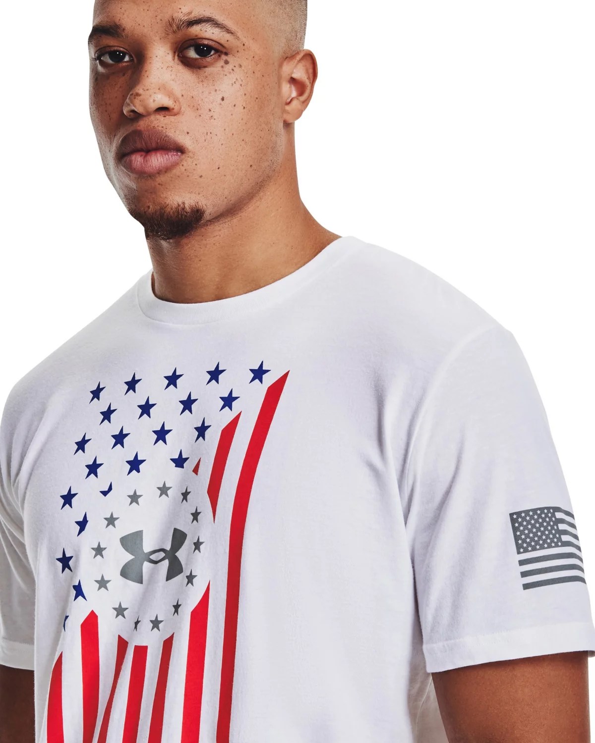Under Armour Men's Freedom Chest Flag Tshirt Academy