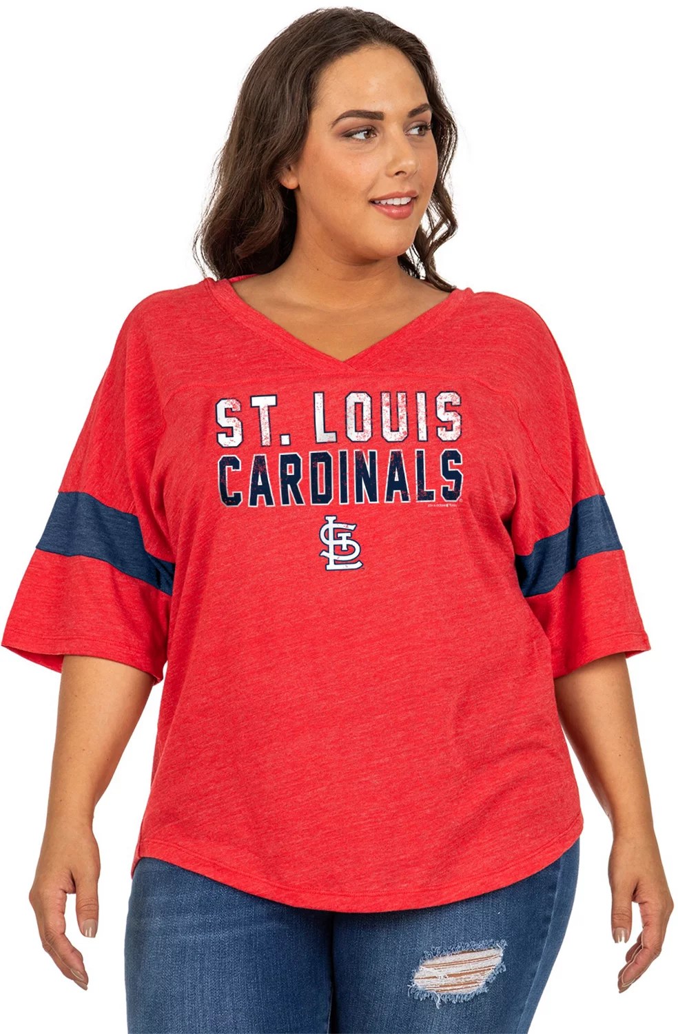 New Era Women's St. Louis Cardinals Plus Size Triblend Short Sleeve