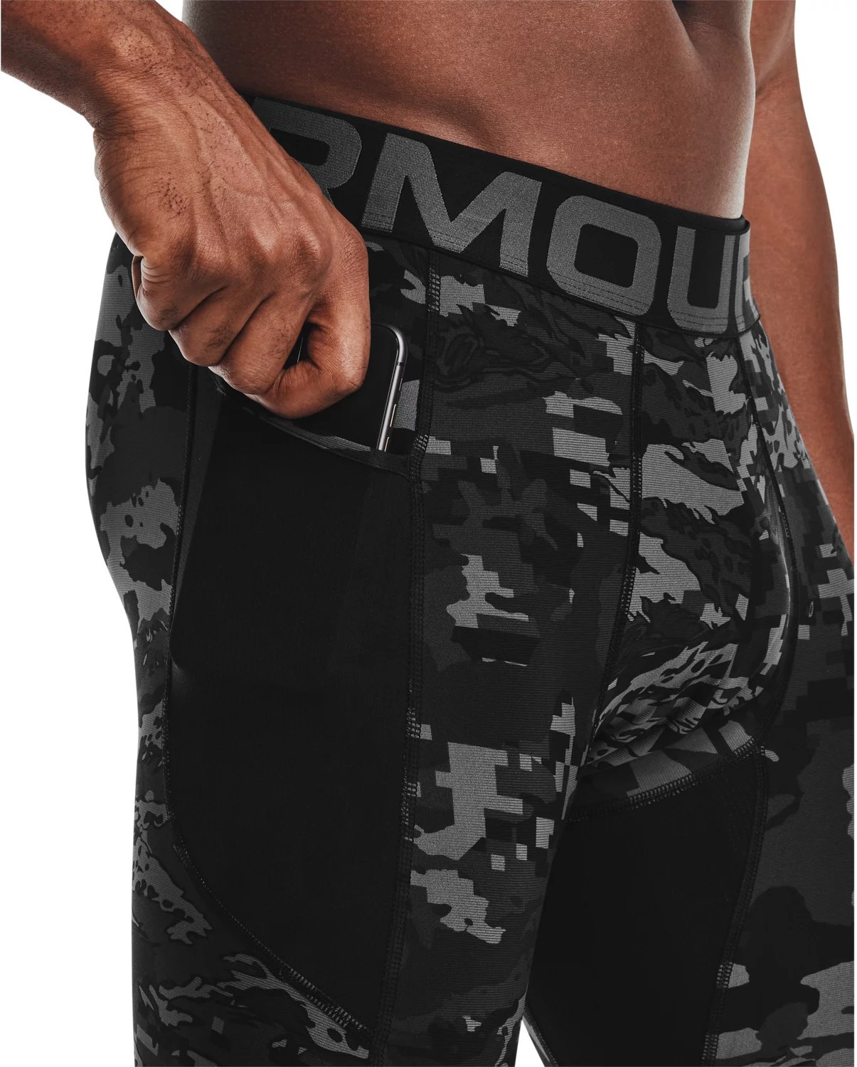 Under Armour Men's HeatGear Armour Camo Leggings Academy