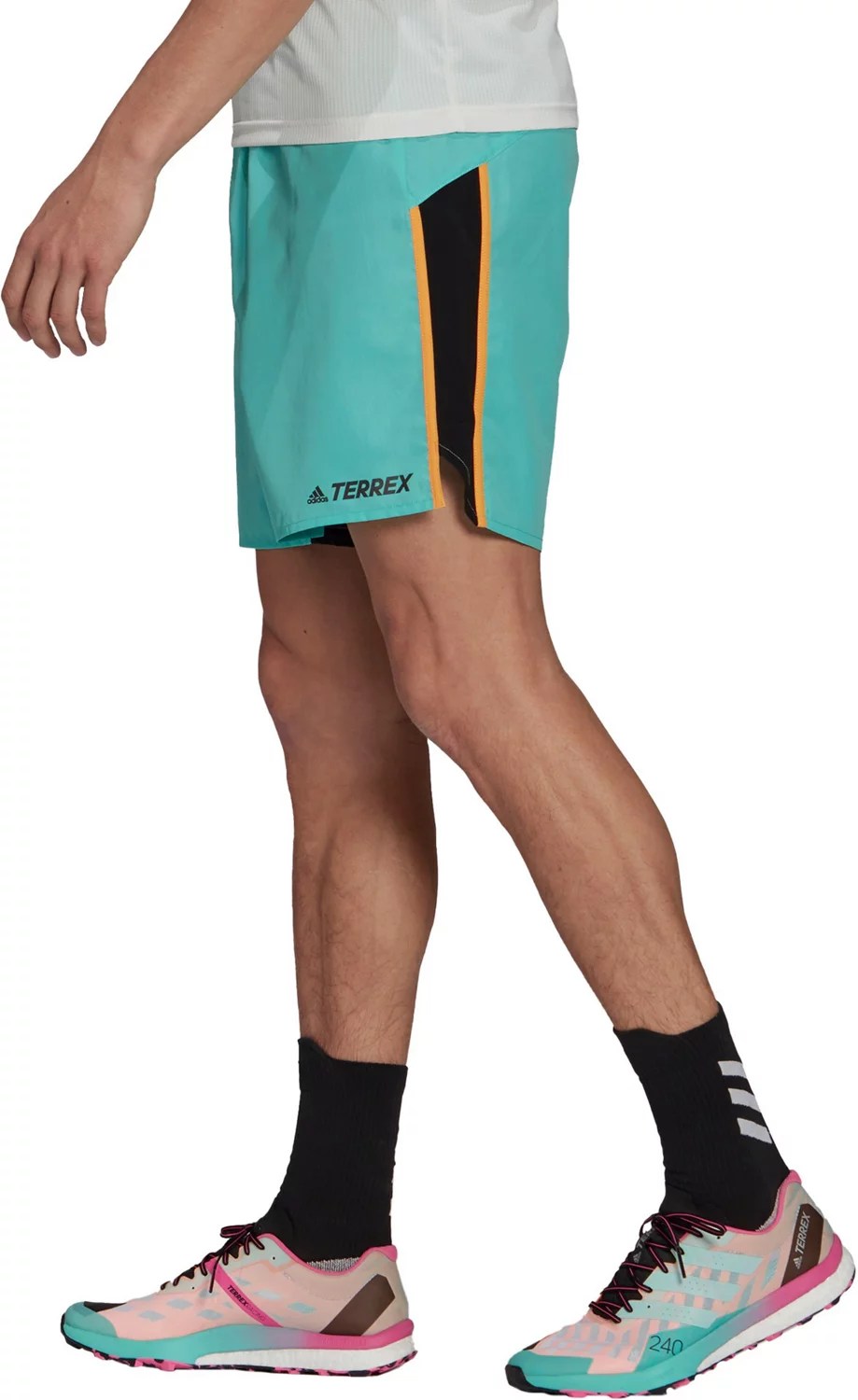 Adidas Men's Terrex Primeblue Trail Shorts 7 in Academy