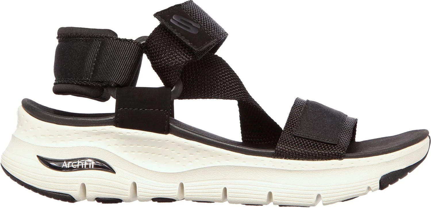 SKECHERS Women's Arch Fit Casual Retro Sandals Academy
