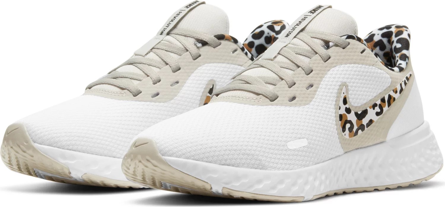 Nike Women's Revolution 5 Leopard Running Shoes Academy