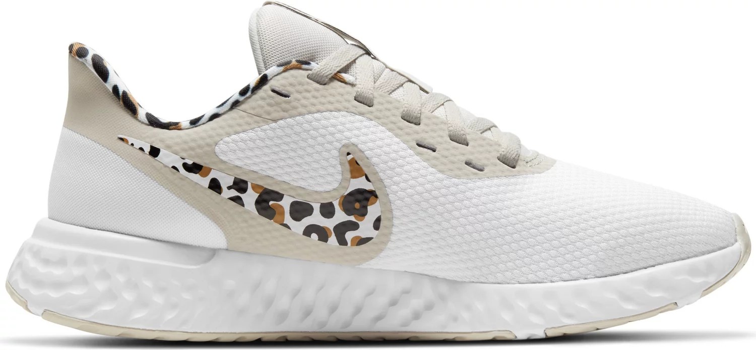 Nike Women's Revolution 5 Leopard Running Shoes Academy