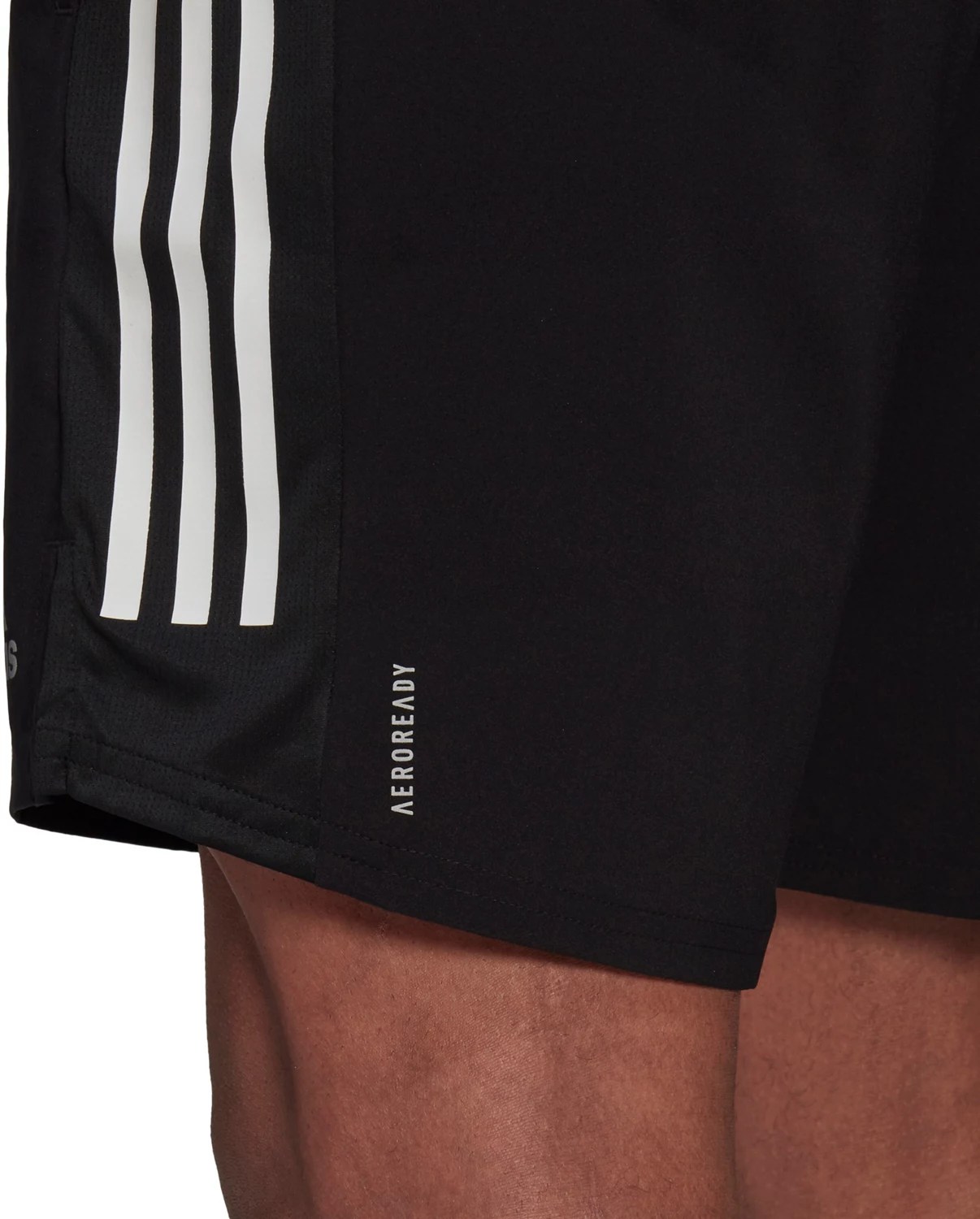 adidas Men's Own the Run 3Stripes Running Shorts 5 in Academy