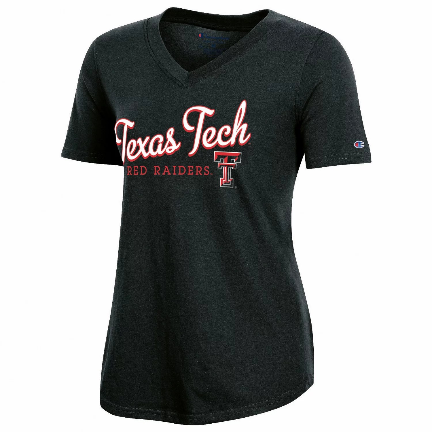 Champion Women's Texas Tech University Relaxed Fit Vneck Tshirt Academy